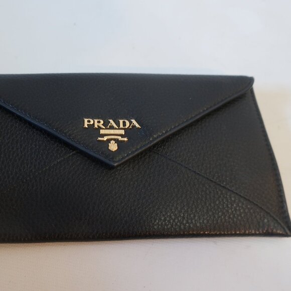 NWT AUTHENTIC Prada Black Leather Wallet - Picture 6 of 14